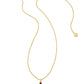 Kendra Scott Framed Abbie Short Pendant Necklace in Light Burgundy Illusion