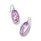 Kendra Scott Framed Elle Drop Earrings In Rhodium Lavender Opalite Illusion