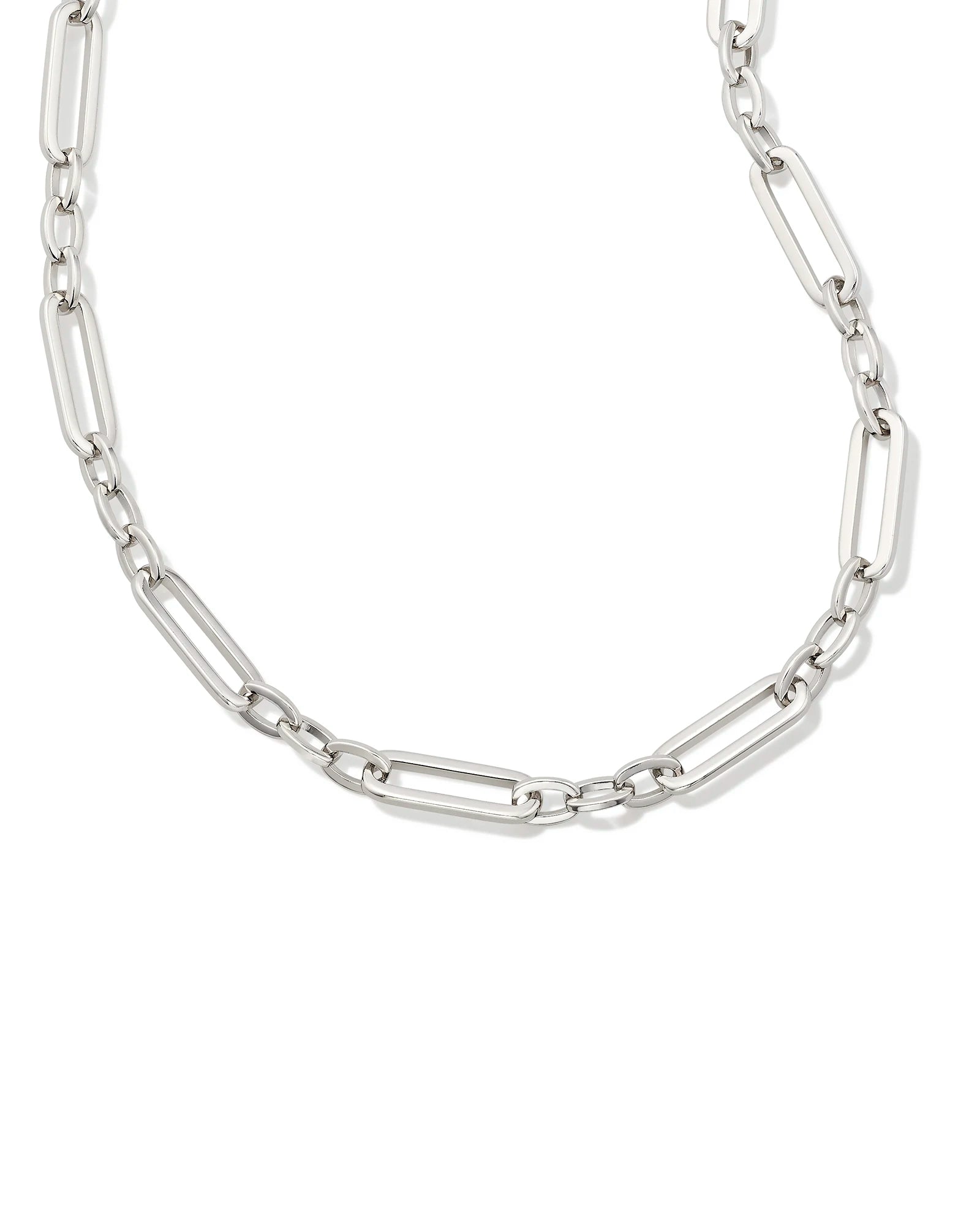 Kendra Scott Heather Link And Chain Necklace in Silver
