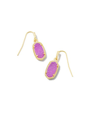 A pair of Lee Drop Earrings in Mulberry Drusy, from Kendra Scott.