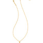 Letter I Disc Pendant Necklace 