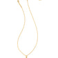 Letter O Disc Pendant Necklace 