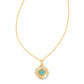 Letter O Disc Pendant Front View