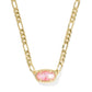 Elisa Figaro Chain Short Pendant Necklace