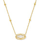 Elisa Lattice Frame Short Pendant Necklace