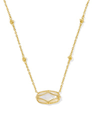 Elisa Lattice Frame Short Pendant Necklace