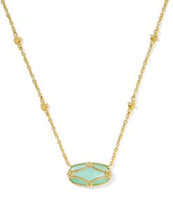 Elisa Lattice Frame Short Pendant Necklace