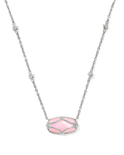 Elisa Lattice Frame Short Pendant Necklace