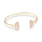 Elton Cuff Bracelet - Gold Rose Quartz