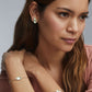 Elton Cuff Bracelet - Gold Rose Quartz