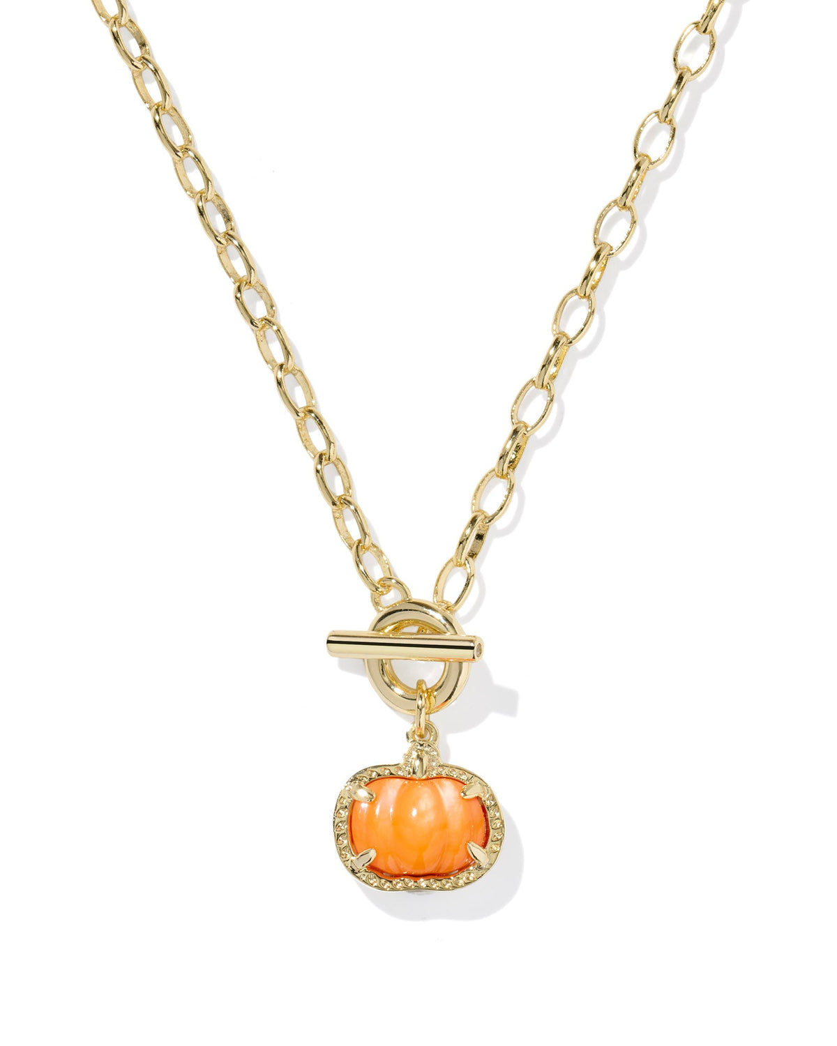 Pumpkin Link And Chain Necklace