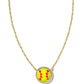 Softball Short Pendant Necklace