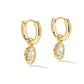 KENDRA SCOTT Mini Ellie Luxe Huggie Earrings, Gold White Cz, primary view (Gold White Cz)