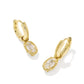 KENDRA SCOTT Mini Ellie Luxe Huggie Earrings, Gold White Cz, additional view 1 (Gold White Cz)