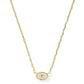 KENDRA SCOTT Mini Elisa Luxe Short Pendant Necklace, Gold White Cz, primary view (Gold White Cz)