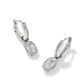 KENDRA SCOTT Mini Ellie Luxe Huggie Earrings, Silver White Cz, additional view 1 (Silver White Cz)