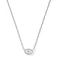 KENDRA SCOTT Mini Elisa Luxe Short Pendant Necklace, Silver White Cz, primary view (Silver White Cz)
