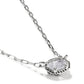 KENDRA SCOTT Mini Elisa Luxe Short Pendant Necklace, Silver White Cz, additional view 2 (Silver White Cz)