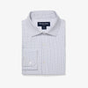 Mizzen+Main Leeward Long Sleeve Dress Shirt in White Navy Mini Grid