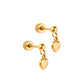 Screwback Stud Earrings - Millie (Heart)