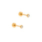 Screwback Stud Earrings - Cooper Clear Gold