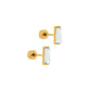 Screwback Stud Earrings - Micro Amber