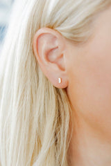 Screwback Stud Earrings - Micro Amber
