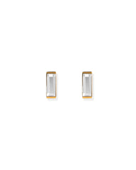 Screwback Stud Earrings - Micro Amber