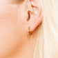 Huggie Earrings - Scarlett Hoop Gold 10Mm
