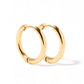Huggie Earrings - Scarlett Hoop Gold 14Mm