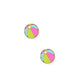 Screwback Stud Earrings - Beach Ball