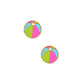 Screwback Stud Earrings - Beach Ball