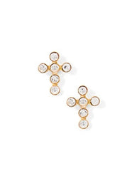 Screwback Stud - Clara Cross (Gold)