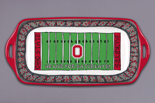 OSU Melamine Stadium Serving Tray