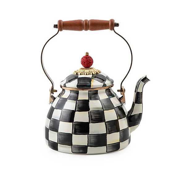 Courtly Check Enamel Tea Kettle