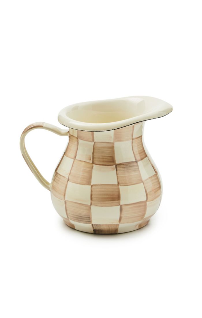 Mocha Check Little Creamer