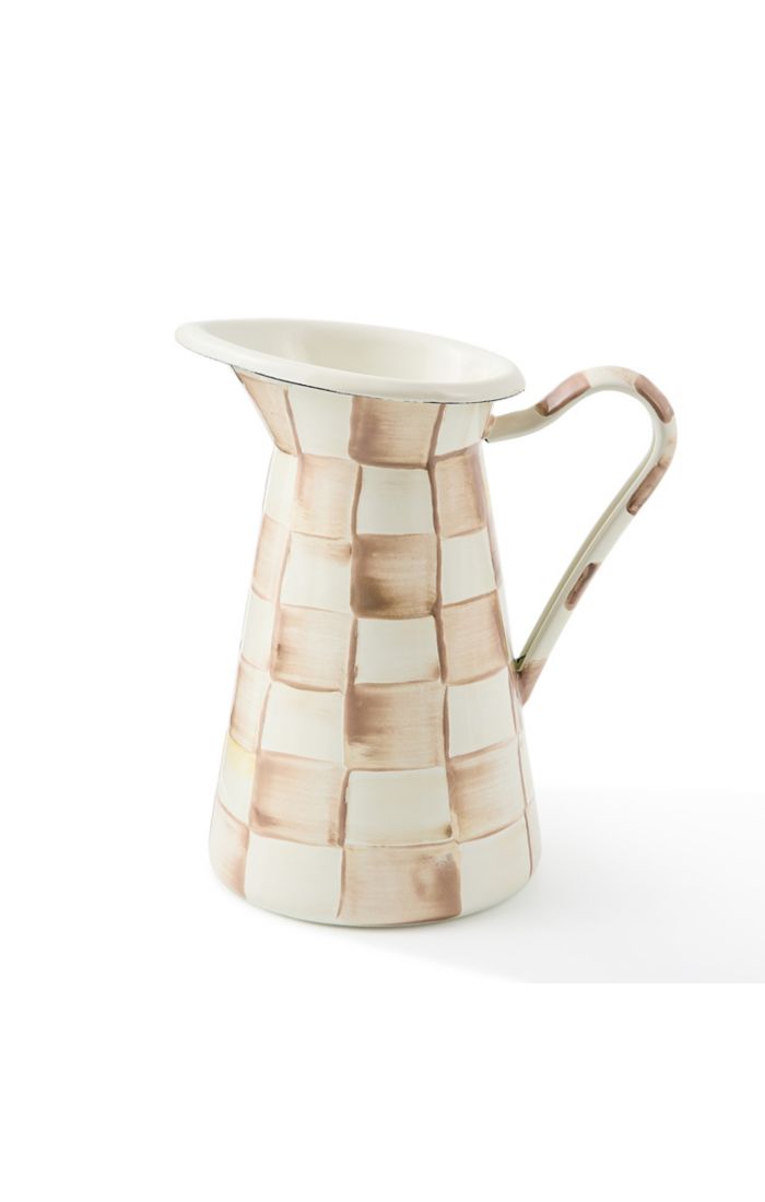 Mocha Check Practical Pitcher