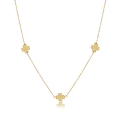 15" Choker Simplicity Chain Gold - Signature Cross Gold