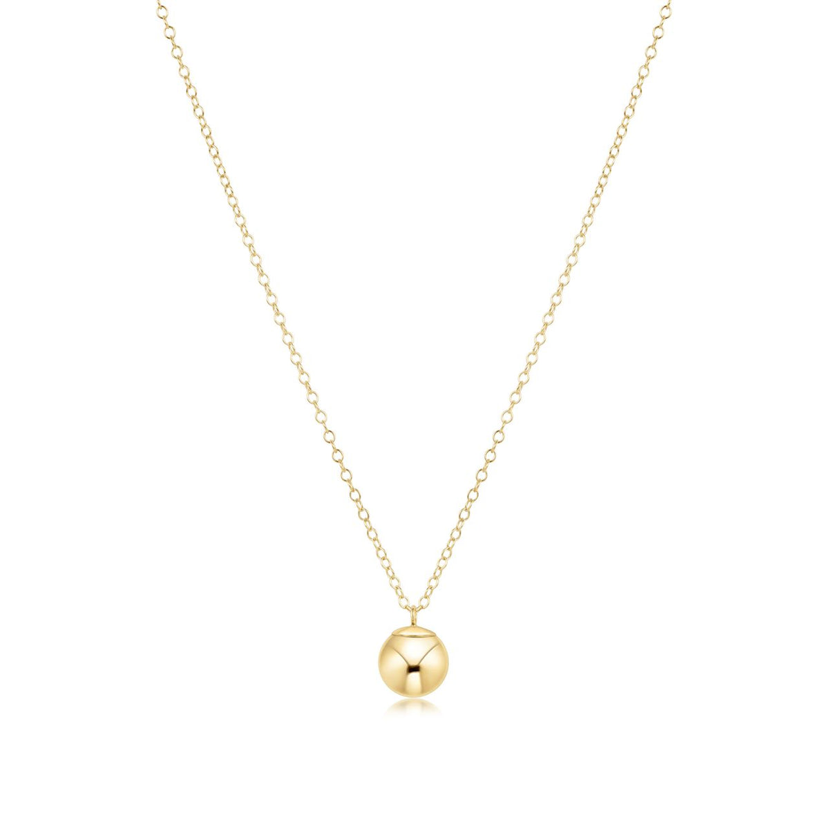16" Necklace Gold - Classic Gold 10mm Charm
