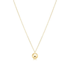 16" Necklace Gold - Classic Gold 10mm Charm