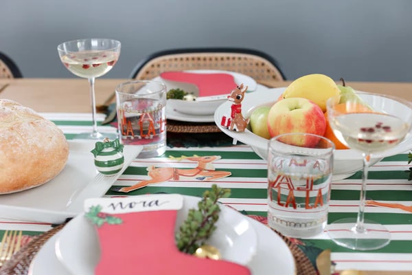 Nora Fleming Christmas setup 
