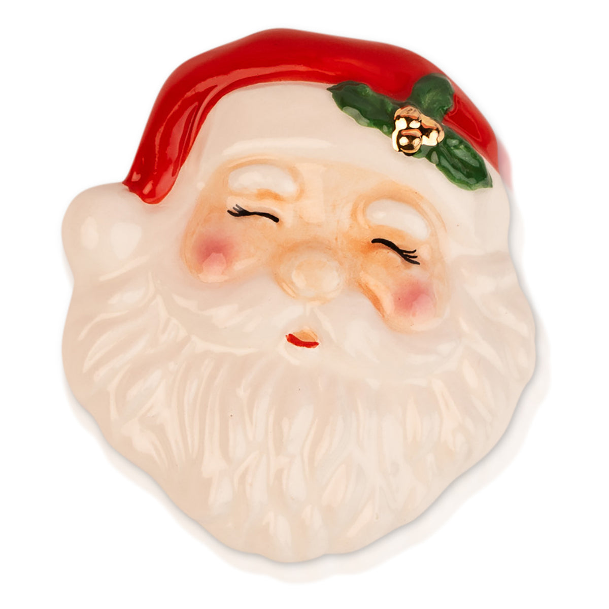Nora Fleming Jolly Old Soul Santa face with a red hat and white beard (Jolly Old Soul)