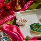 Nora Fleming Jolly Old Soul mini in a holiday setting (Jolly Old Soul)