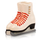 Nora Fleming Rink Ready white ice skate with red laces (Rink Ready)