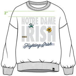 Notre Dame Vinton Vertical Oversized Fleece Crew