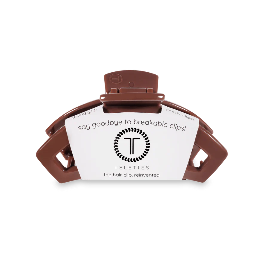Open Nutmeg Medium Hair Clip from TELETIES.