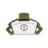 An Open Olive Medium Hair Clip from TELETIES.