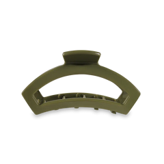 An Open Olive Medium Hair Clip from TELETIES.