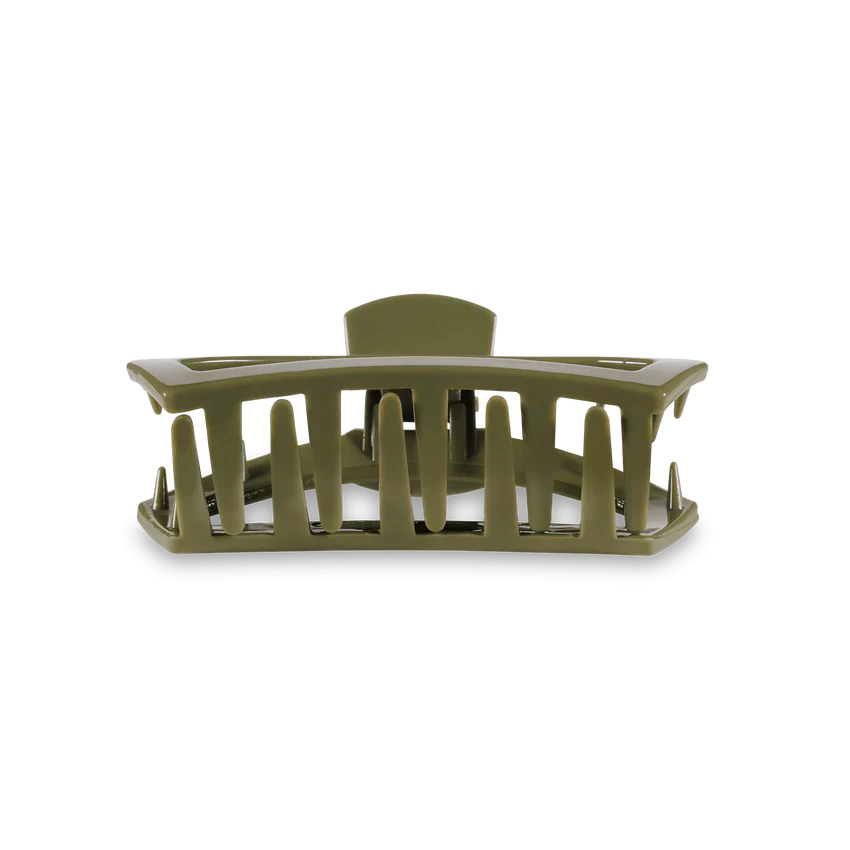 A Open Olive Tiny Hair Clip from TELETIES.