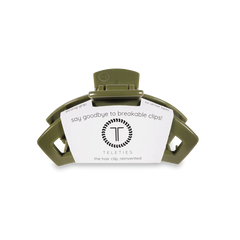 A Open Olive Tiny Hair Clip from TELETIES.